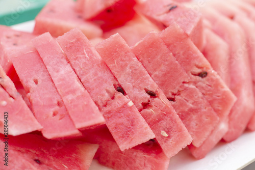 large pieces of juicy watermelon