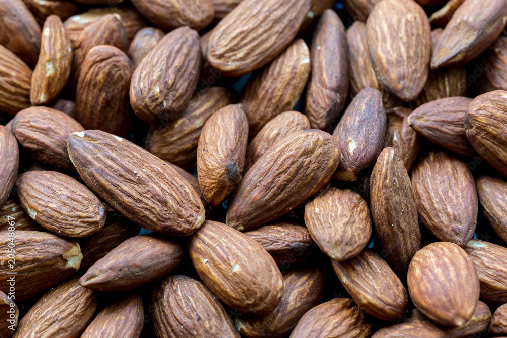 Fototapeta premium Organic roasted peeled almonds