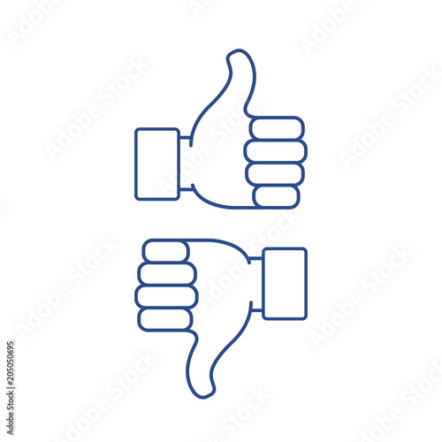 Thumb up and thumb down