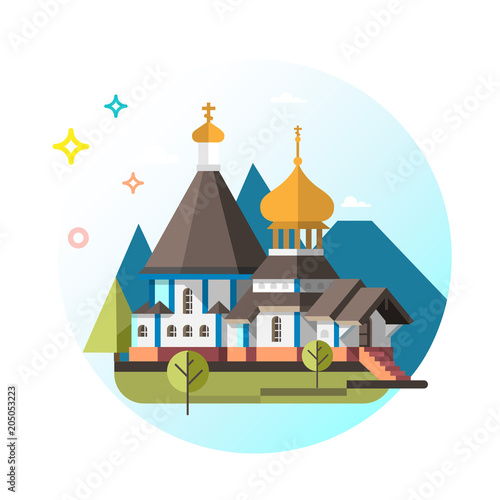 Orthodox Church. Flat design