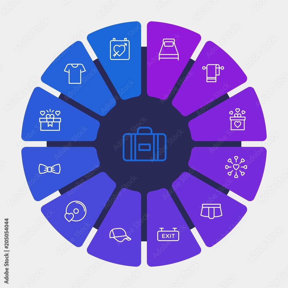 hotel, clothes, valentine Infographic Circle outline Icons Set. Contains such Icons as travel, bag, comfortable, pillow, baseball, banner, exit, people and more. Fully Editable. Pixel Perfect hotel, clothes, valentine Infographic Circle outline Icons Set. Contains such Icons as travel, bag, comfortable, pillow, baseball, banner, exit, people and more. Fully Editable. Pixel Perfect