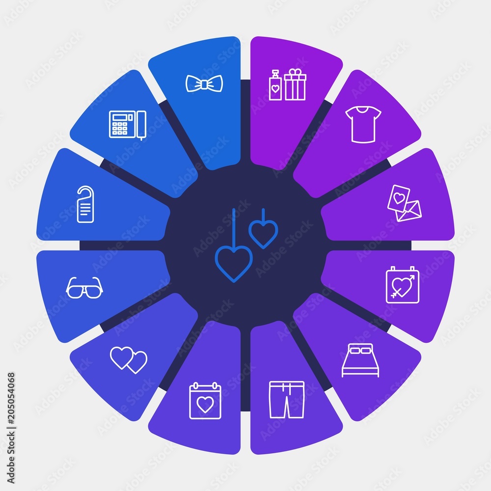 hotel, clothes, valentine Infographic Circle outline Icons Set. Contains such Icons as stationery, heart, wedding, letter, room, style, hotel, bow, white and more. Fully Editable. Pixel Perfect hotel, clothes, valentine Infographic Circle outline Icons Set. Contains such Icons as stationery, heart, wedding, letter, room, style, hotel, bow, white and more. Fully Editable. Pixel Perfect