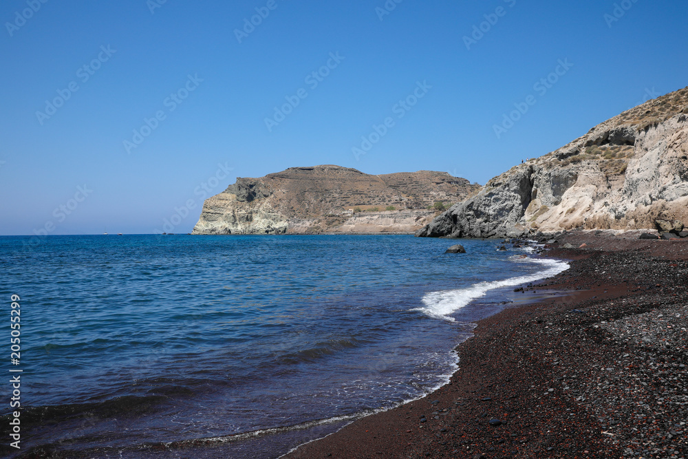 The view from the Red beach, Santorini.