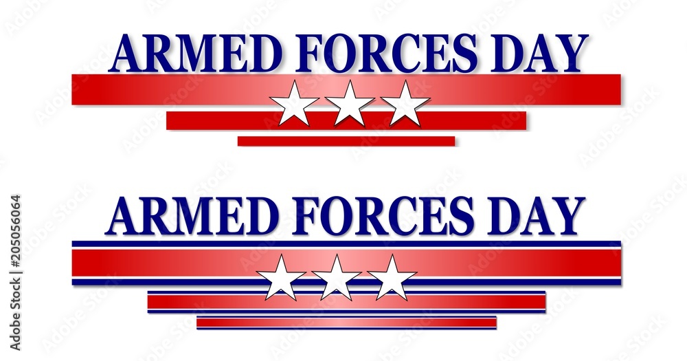 ARMED FORCES DAY , banner with stars