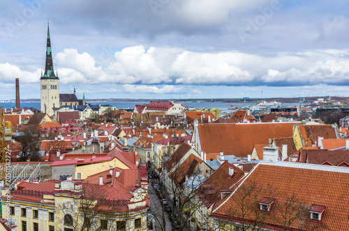 Top view on old town in Tallinn