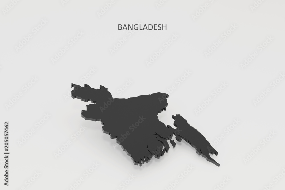 Minimal 3D Countries Illustration - Bangladesh
