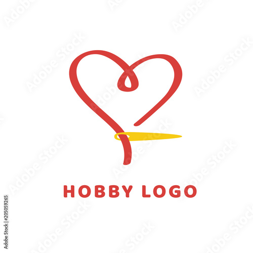 Logo design Sewing and embroidery vector template.
