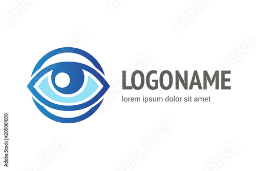 Logo design eye vector template.