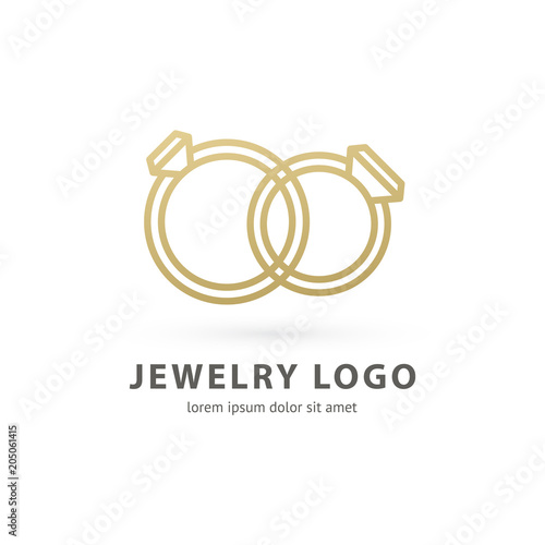 Logo design abstract engagement vector template.