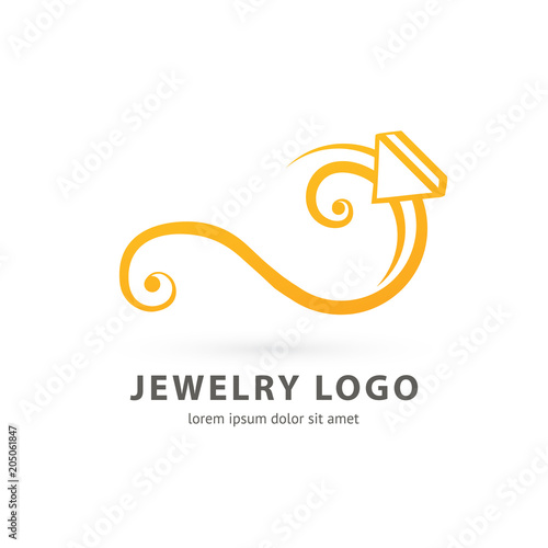 Logo design abstract engagement vector template.