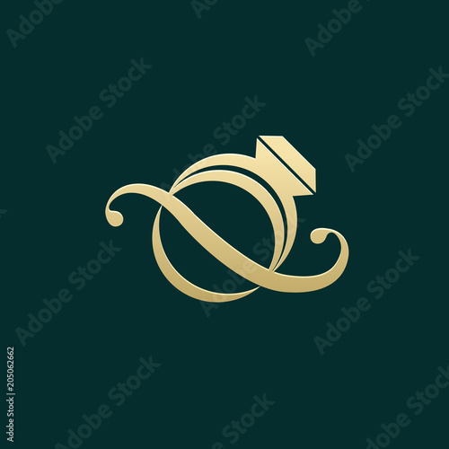 Logo design abstract engagement vector template.
