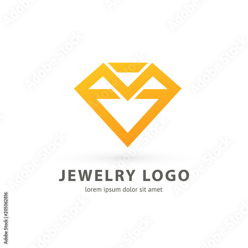 Logo design abstract diamond vector template.