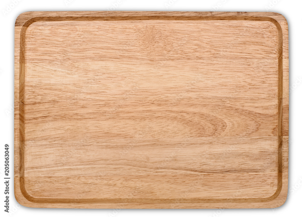 wooden plate isolate with clipping path
