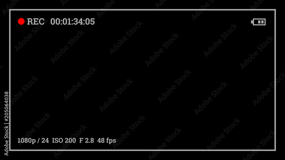 Video recording on the screen. Lens flare and Glare. Camera Viewfinder.  Black background for business advertising web concept. Vintage Retro User  Interface. Image quality stabilization. Stock Vector | Adobe Stock