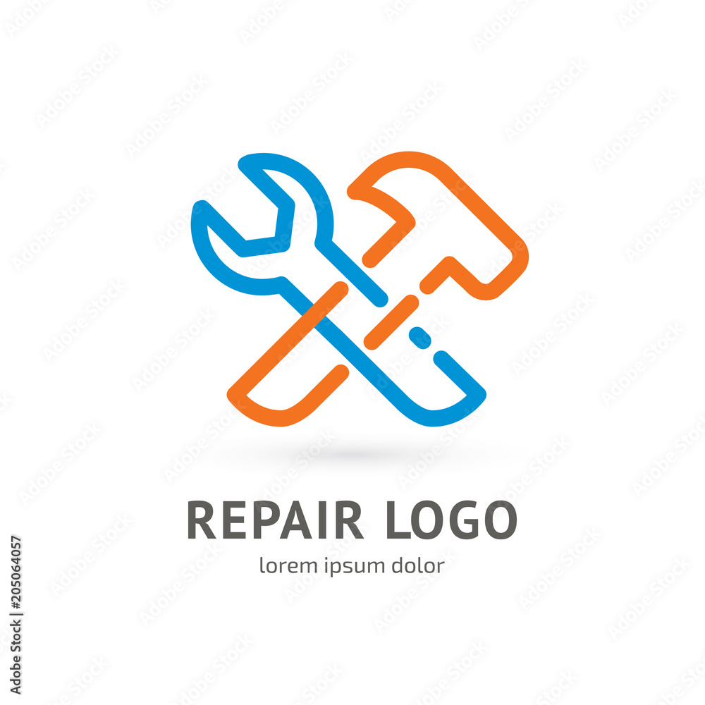 Logo design abstract repair vector template. Logo design abstract repair vector template.