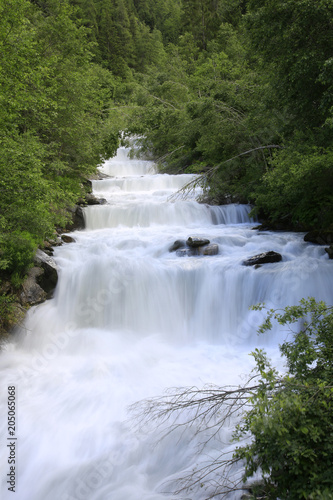 Wasserfall in Schlanders  softig  S  dtirol  Italien  Europa