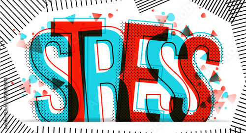 Stress vector illustration.