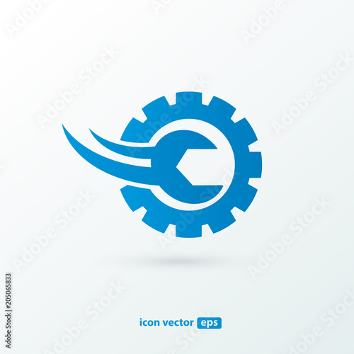Logo design abstract repair vector template.