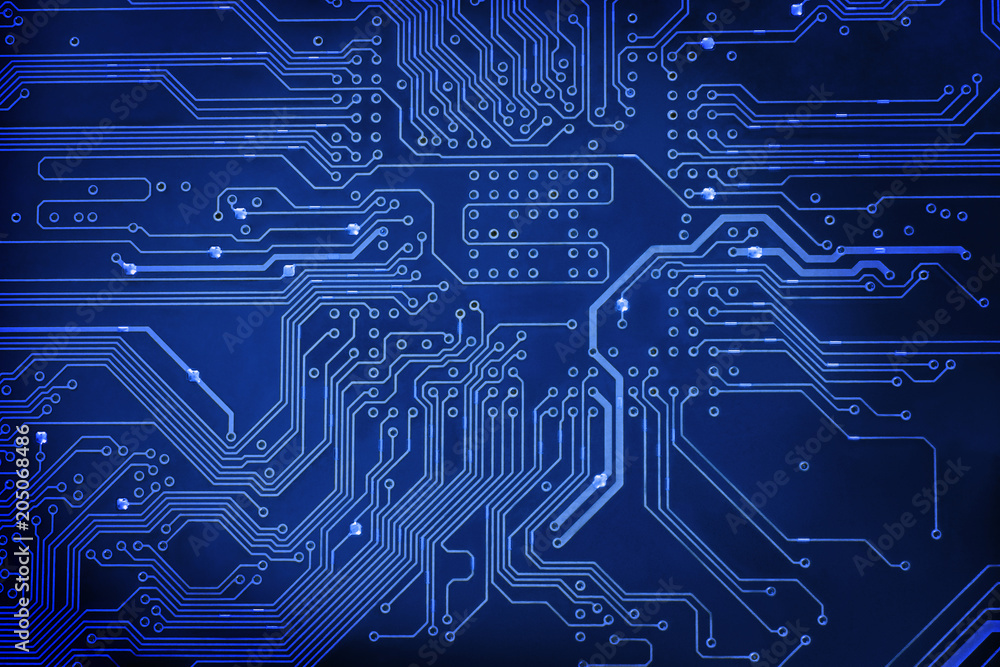 Abstract blue circuit digital background Abstract blue circuit digital background