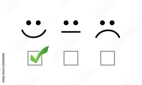 Obraz na płótnie Smile check mark selection illustration options graphics.