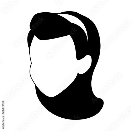 Young woman faceless vector illustration graphic design
