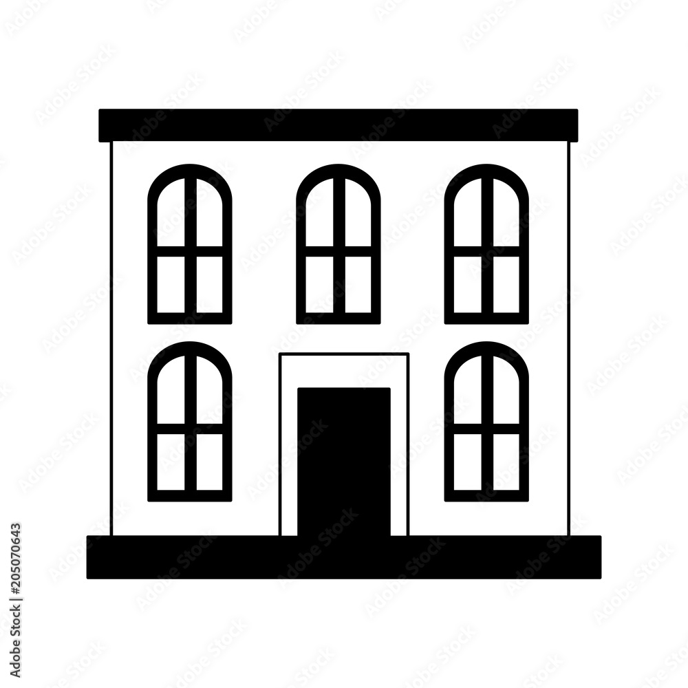 Urban building isolated vector illustration graphic design