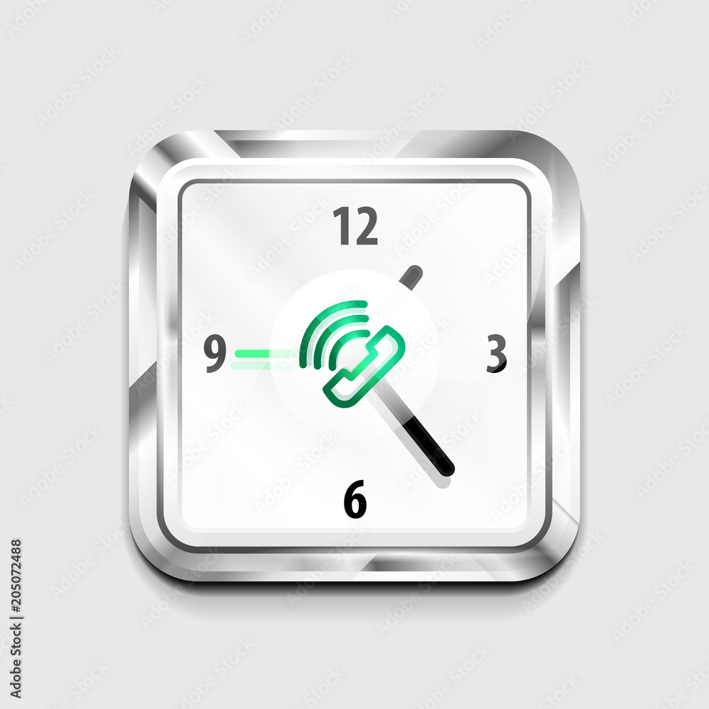 Phone button, call support idea, vector illustration Phone button, call support idea, vector illustration