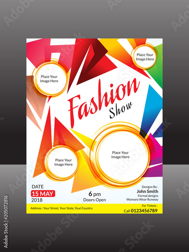 abstract creative colorful fashion flyer