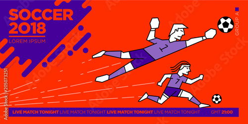 Modern Soccer Vector Design Template