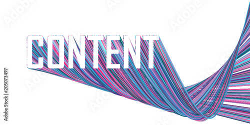 CONTENT extruded text