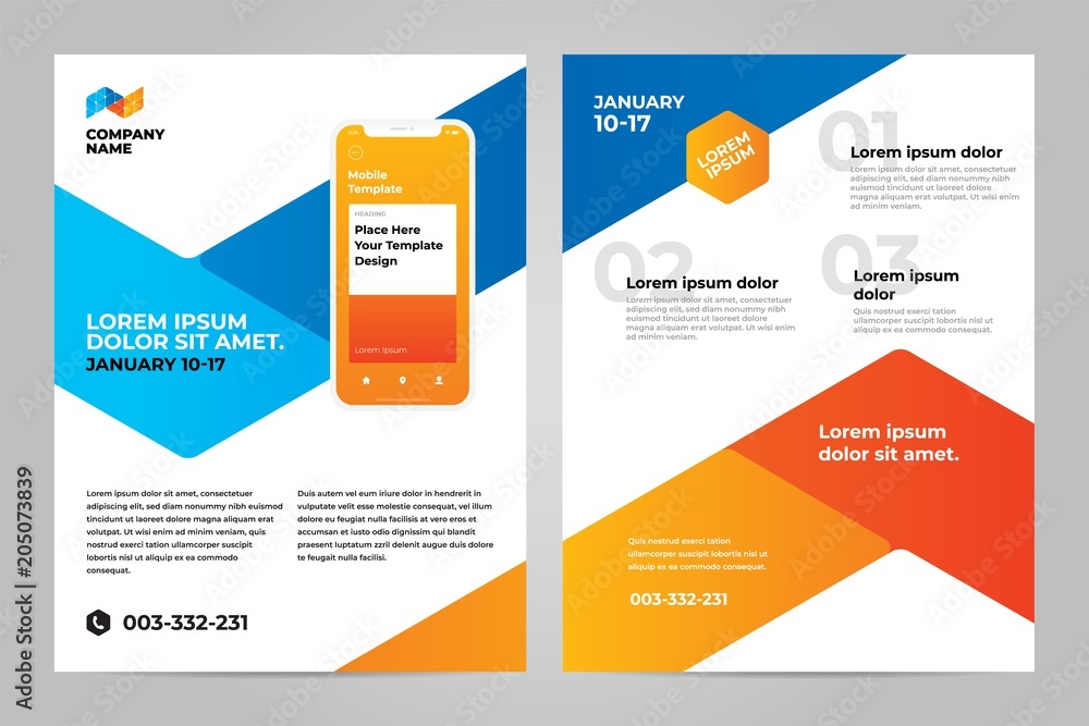 Layout template design with Mobile application. Business brochure flyer design layout. Layout template design with Mobile application. Business brochure flyer design layout.