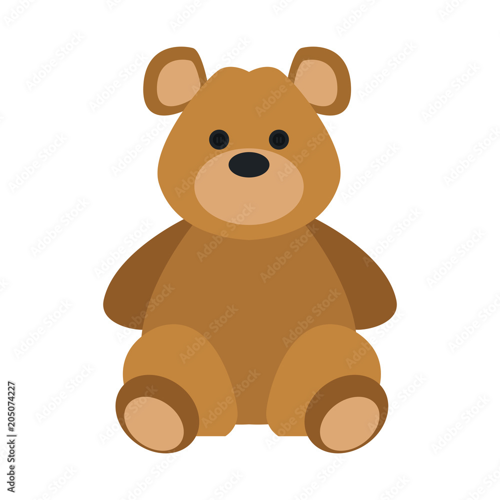Obraz premium Teddy bear isolated vector illustration graphic design