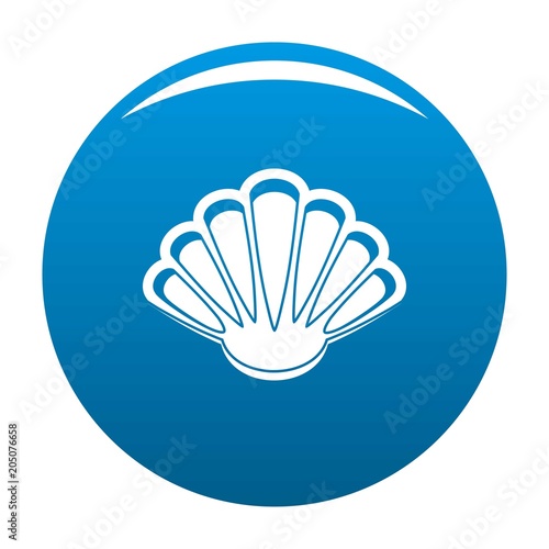 Nice shell icon. Simple illustration of nice shell vector icon for any design blue