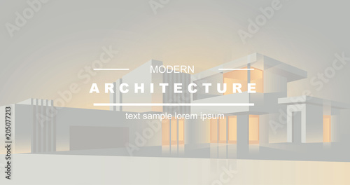 Abstract modern architectural background. Vector.