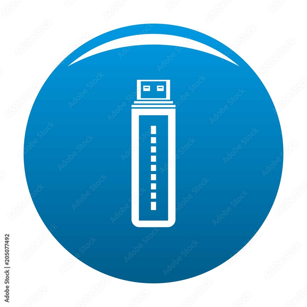 Flash drive icon. Simple illustration of flash drive vector icon for any design blue Flash drive icon. Simple illustration of flash drive vector icon for any design blue