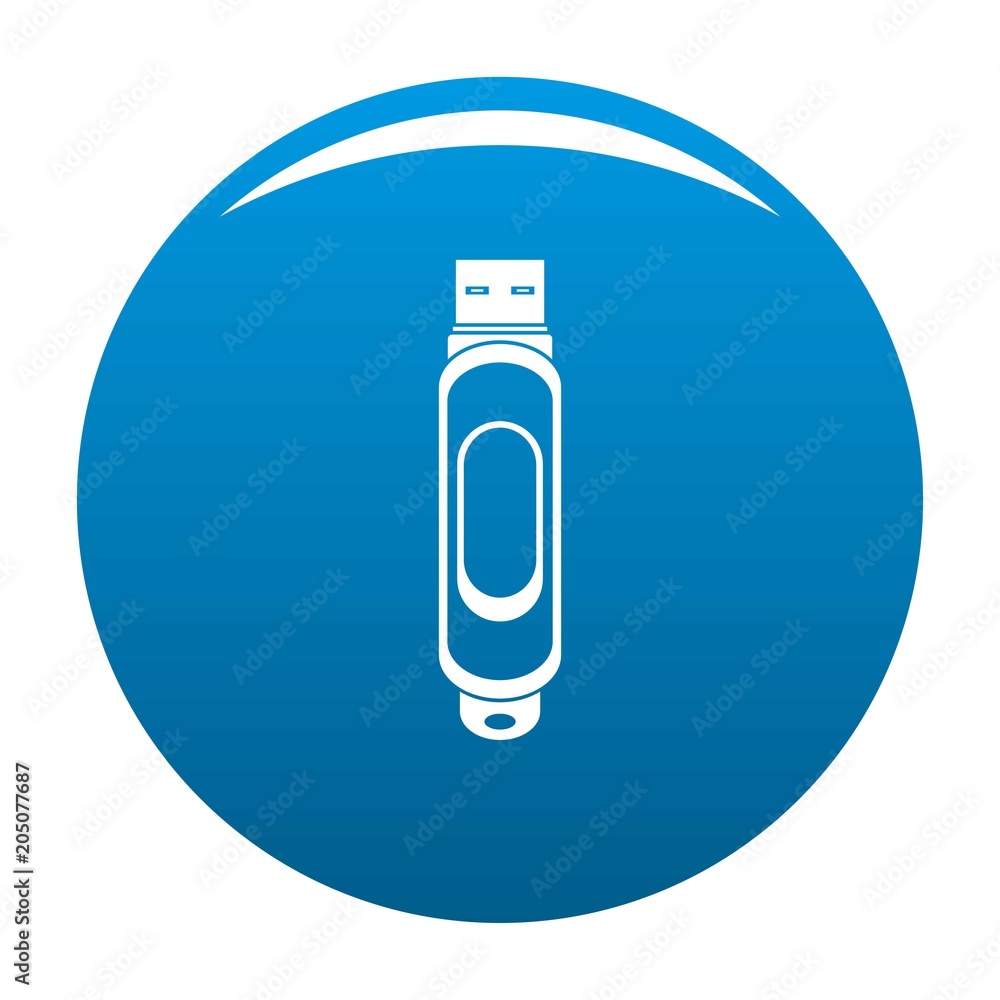 Mini usb icon. Simple illustration of mini usb vector icon for any design blue Mini usb icon. Simple illustration of mini usb vector icon for any design blue