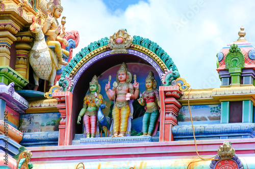 hindu temple of victoria on seychelles island