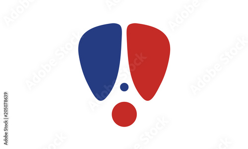 Paris Eiffel Tower with France Flag Logo design inspiration
