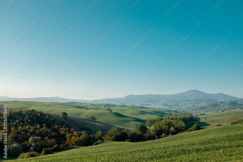 Panoramic view of Tuscany. Travel around Italy