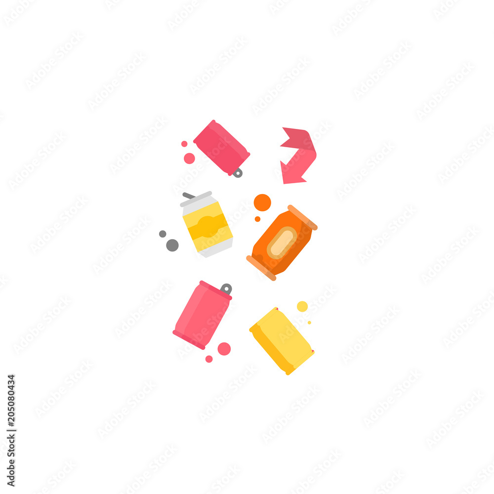 Vector management concept separation garbage Vector management concept separation garbage