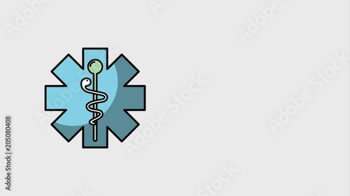 cadeceus snakes ancient medical emblem animation photo