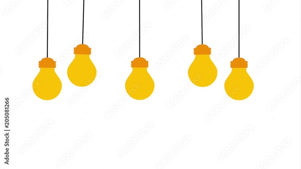 hanging light bulbs turned off and on animation hanging light bulbs turned off and on animation