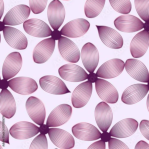Elegant lpink flowers and p...