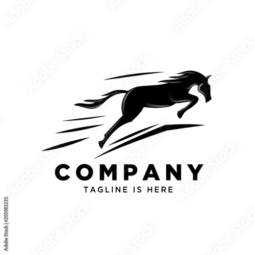 jumping horse style logo