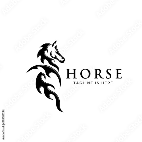 back view fire horse logo