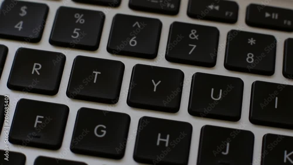 Rotating White Laptop Keyboard with Black Keys Rotating White Laptop Keyboard with Black Keys