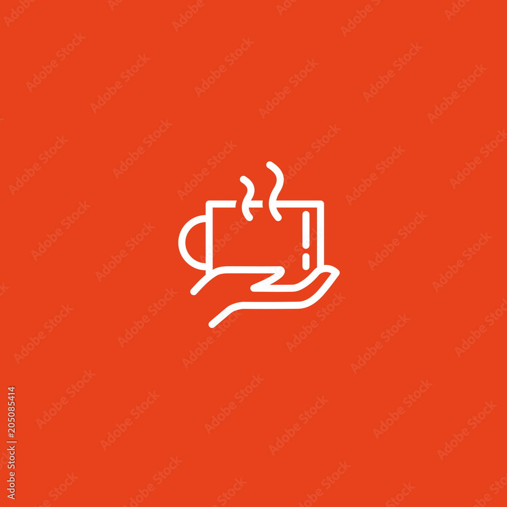 Vector stock logo, abstract cafe, cafeteria and bistro vector template.