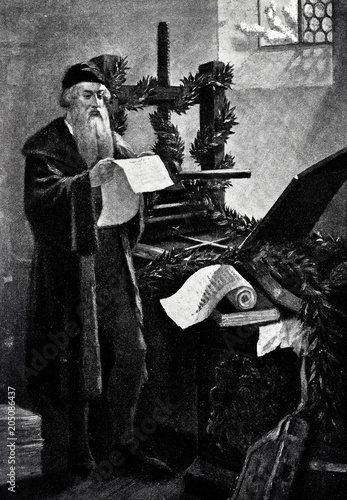 Gutenberg an der Presse