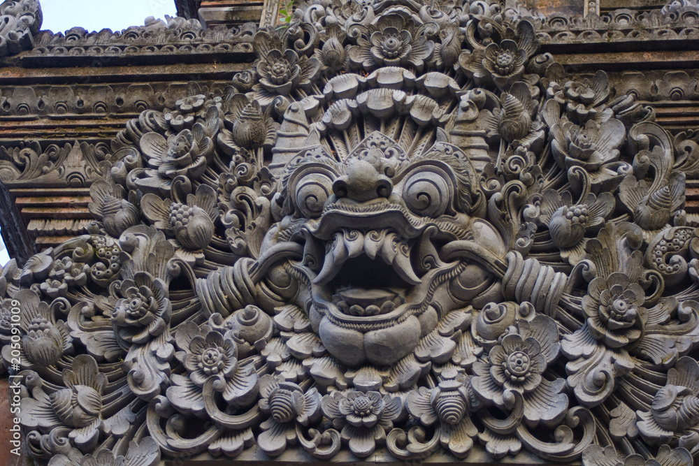 Balinese stone sculpure. Royal Palace decoration