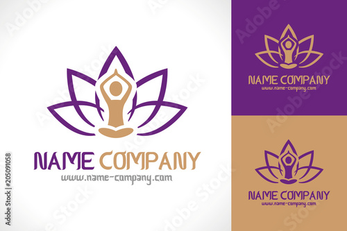 Logo Mediation Zen Lotus Yoga Santé Bien être